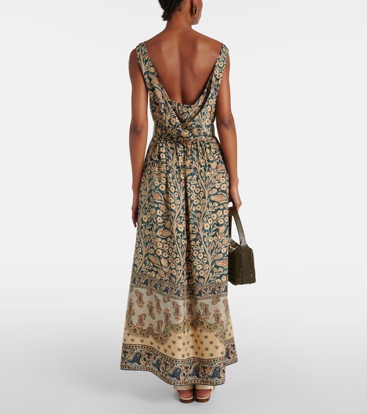 Kiko printed silk maxi dress