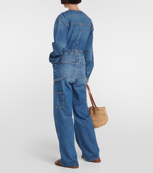 Stevie wide-leg denim jumpsuit