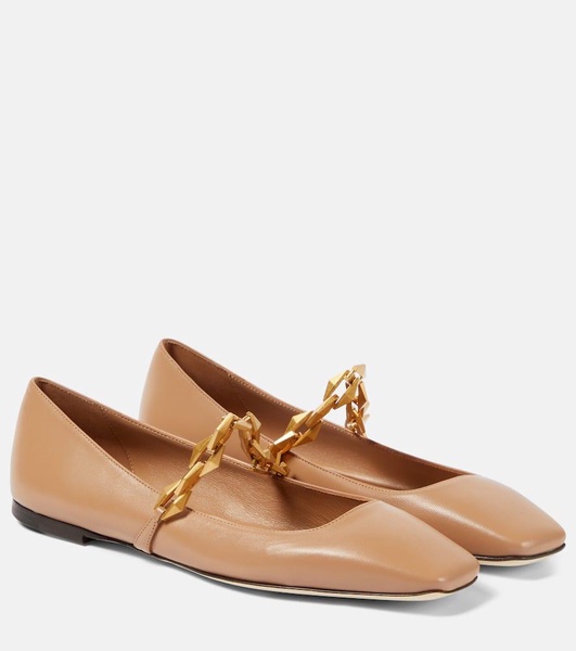 Diamond Tilda leather ballet flats