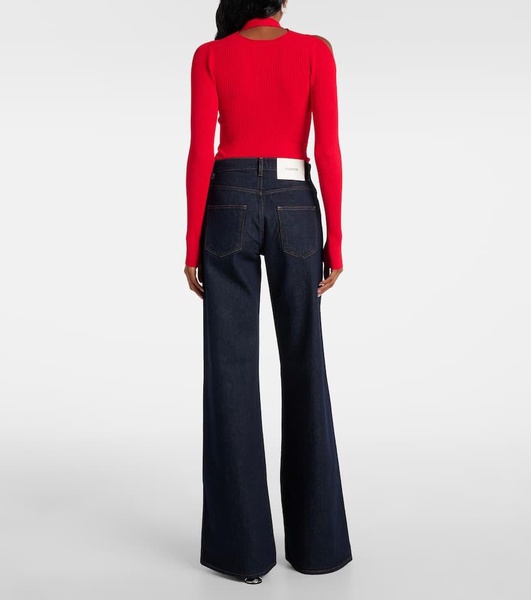 High-rise wide-leg jeans