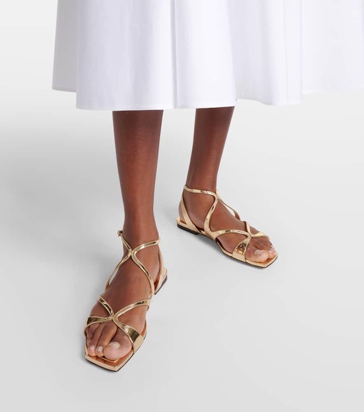 Ayla metallic leather sandals