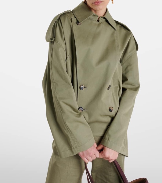 Balloon cotton gabardine jacket