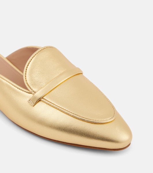 Berto metallic leather mules