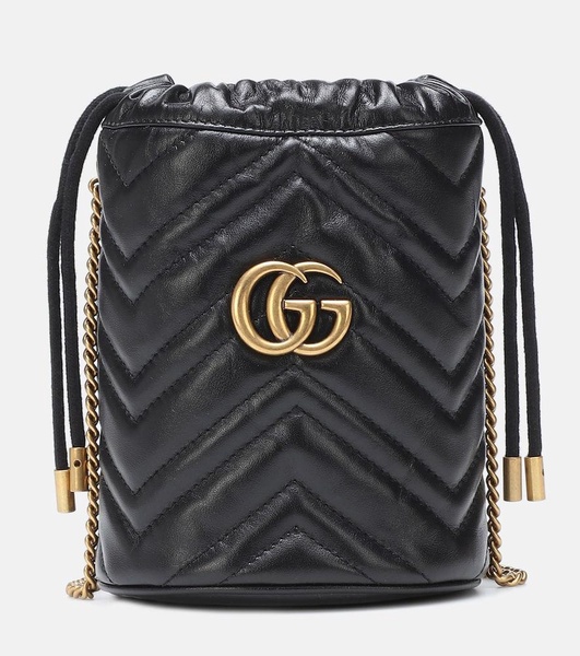 GG Marmont Mini leather bucket bag