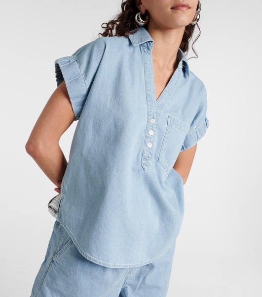 Almera cotton chambray top