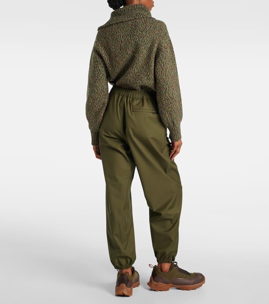 Technical wool-blend wide-leg pants