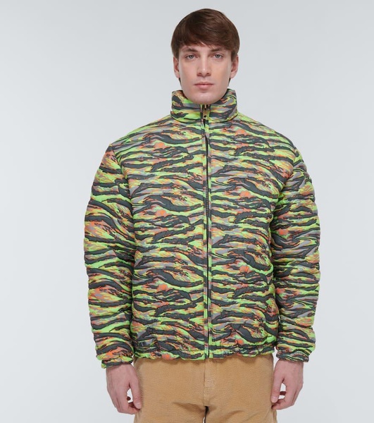 Camouflage quilted cotton jacket