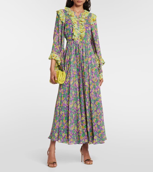 Dylan floral crepe midi dress