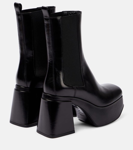 Platform leather Chelsea boots