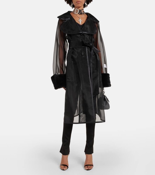 x Kim organza trench coat