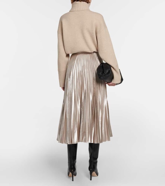 Sif pleated midi skirt