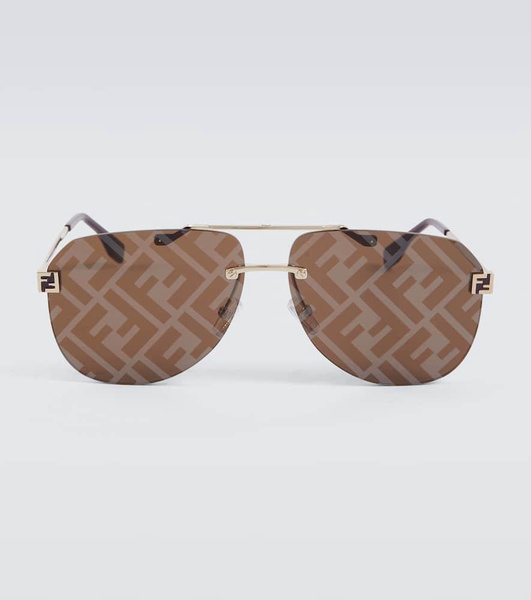 Fendi Sky logo aviator sunglasses