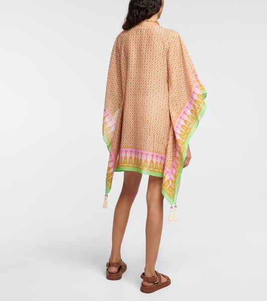 Cotton and silk beach cover-up