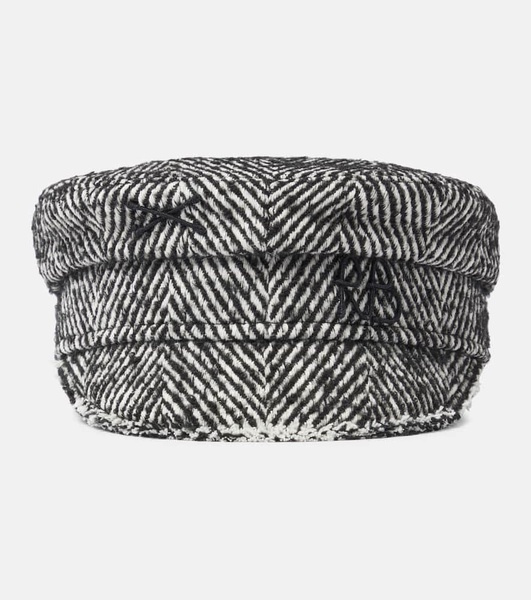 Herringbone newsboy cap