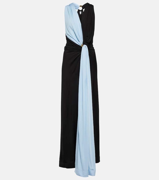 Draped jersey maxi dress