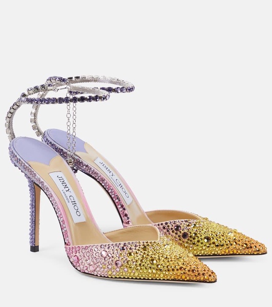 Saeda 100 embellished satin pumps