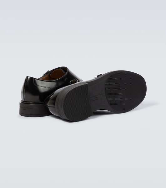 Scott leather monk strap shoes