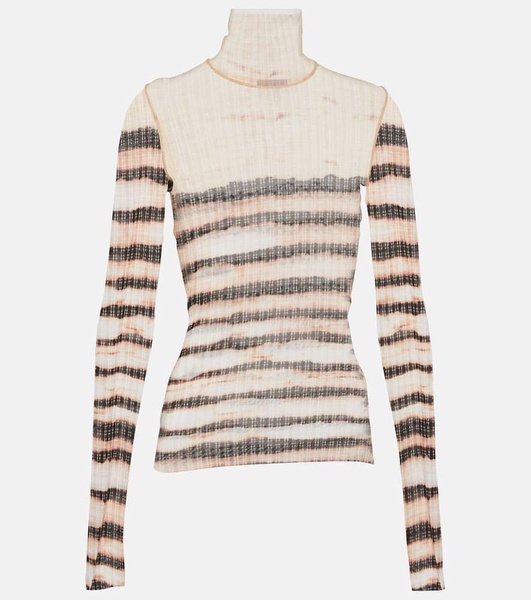 x KNWLS striped turtleneck top