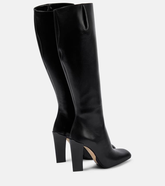 Leather knee-high boots