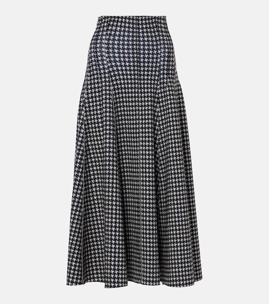 Grace houndstooth maxi skirt