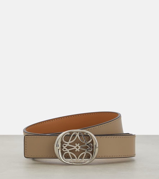 Anagram leather belt