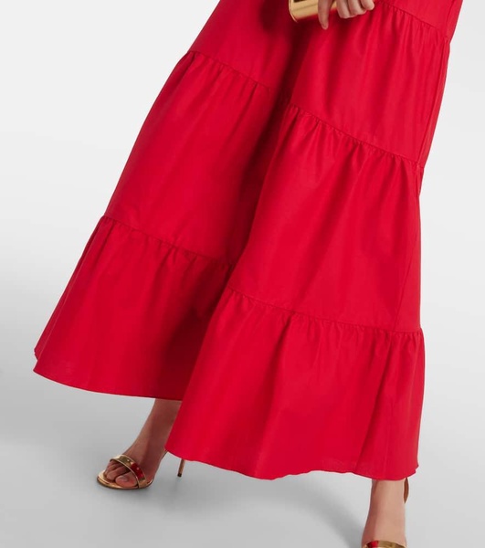 Tiered cotton maxi dress