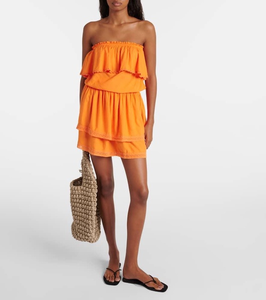 Salma tiered bandeau minidress