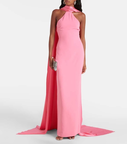 Ophelia crepe & satin maxi dress