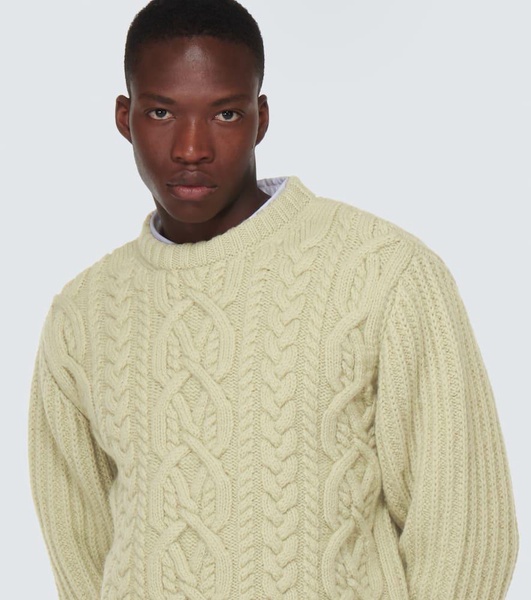 Cable-knit wool sweater