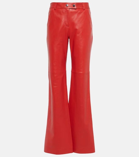 Sleek Statement leather flared pants