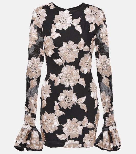 Floral mesh minidress