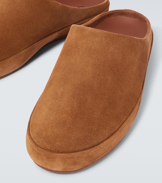 Suede mules 