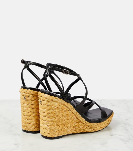 Ayla 110 leather espadrille wedges