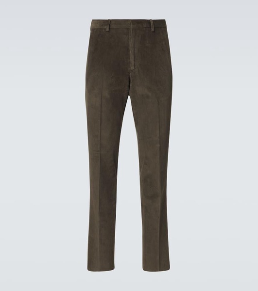 Cotton corduroy straight pants