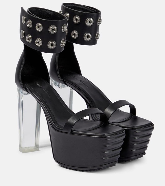 Minimal Grill leather platform sandals