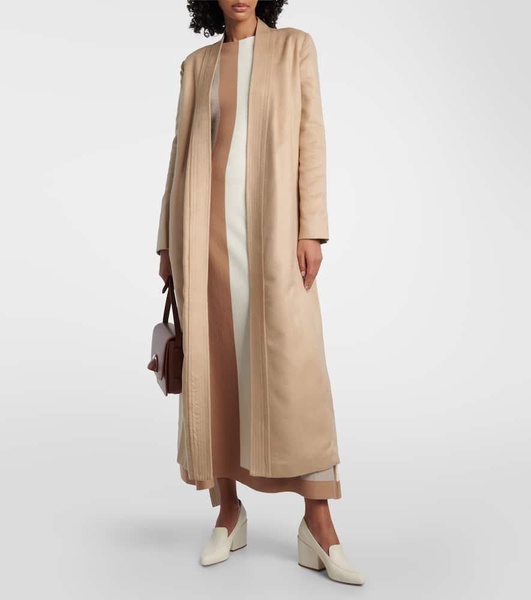 Devon wrap silk coat