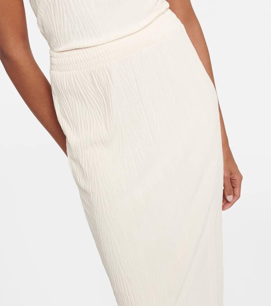 Leisure Carnia pleated jersey midi skirt