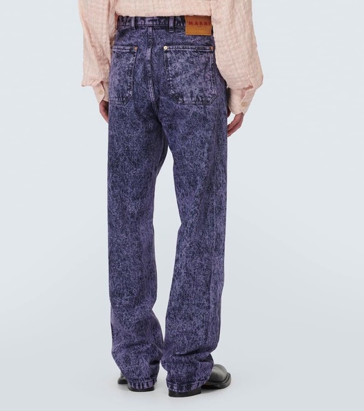 Low-rise straight jeans