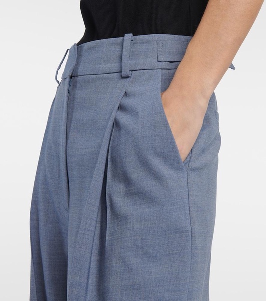 Wool-blend palazzo pants