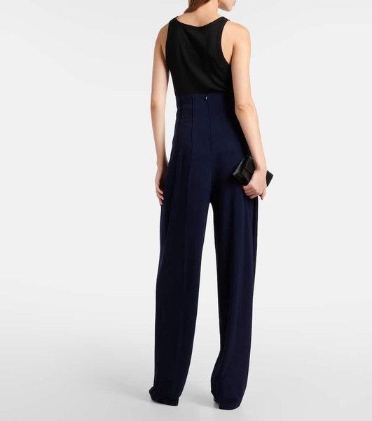 High-rise wide-leg pants