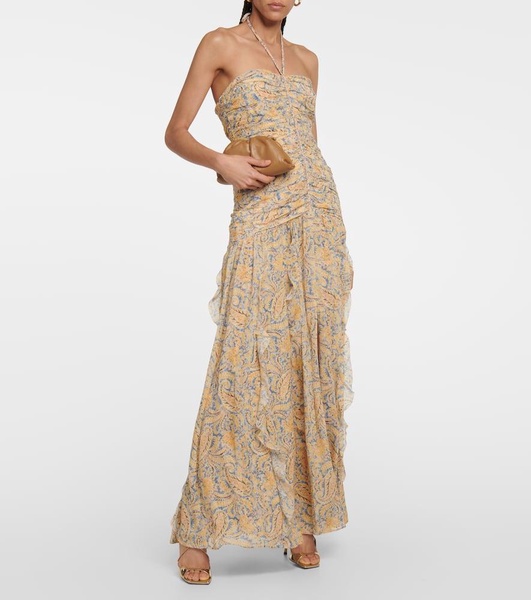 Lucine paisley silk maxi dress