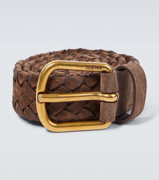 Braided suede belt