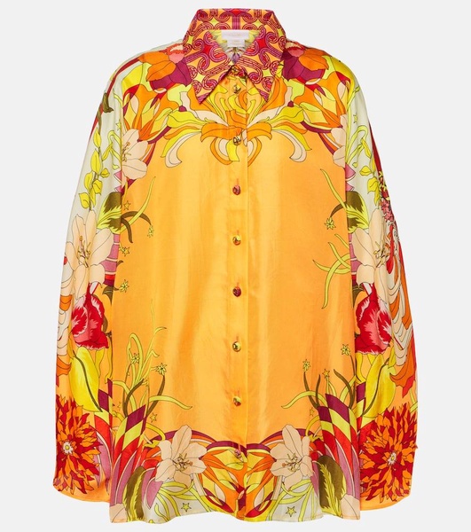 Floral silk shirt