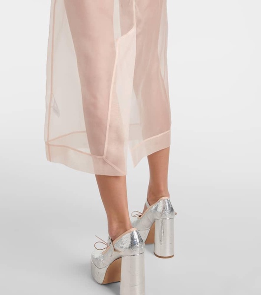 Silk organza pencil skirt