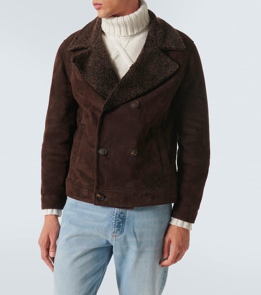 Shearling-lined leather jacket