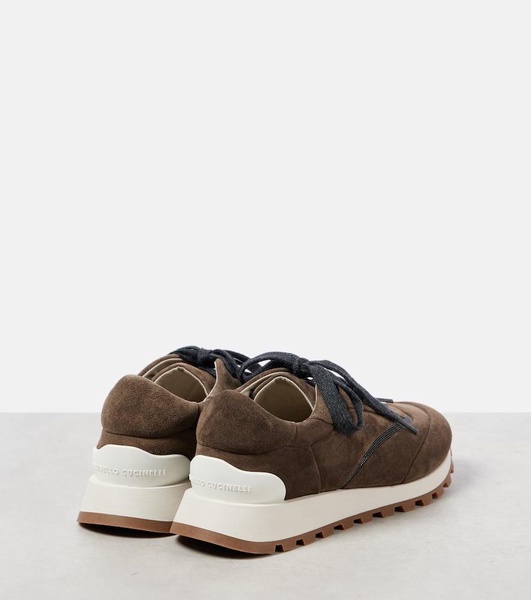 Runner suede sneakers