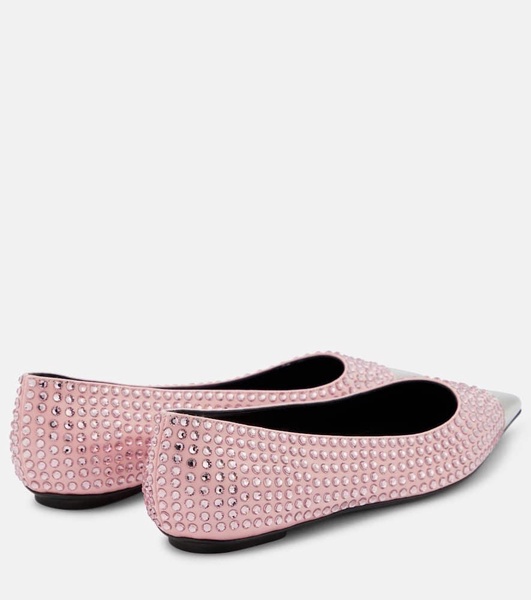 Rhinestone-embellished ballet flats