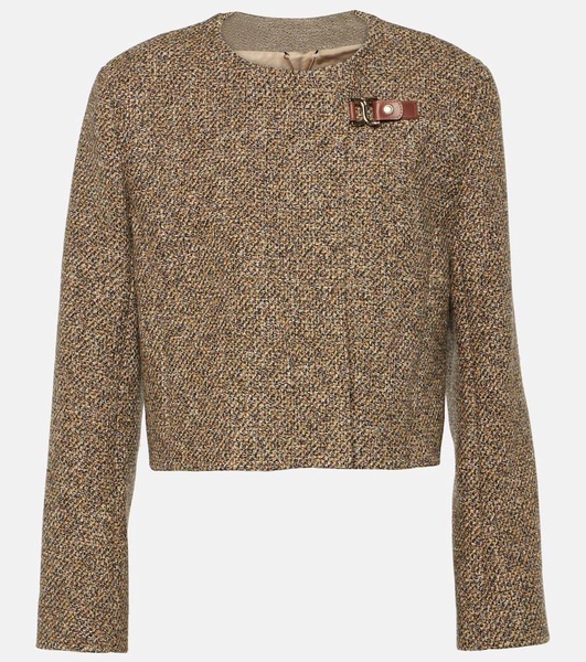 Wool-blend tweed jacket