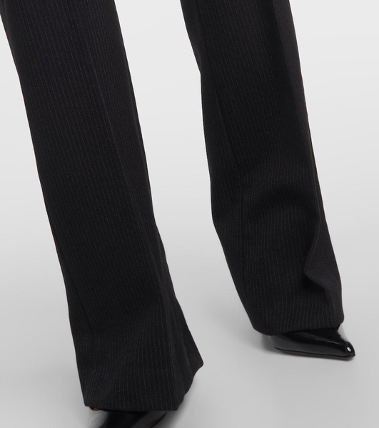 Corette high-rise virgin wool straight pants