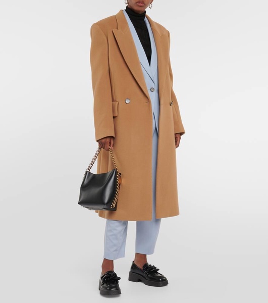 Double-breasted wool coat